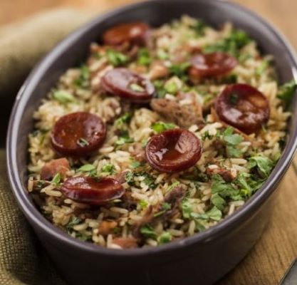 Arroz de Pato com linguia portuguesa